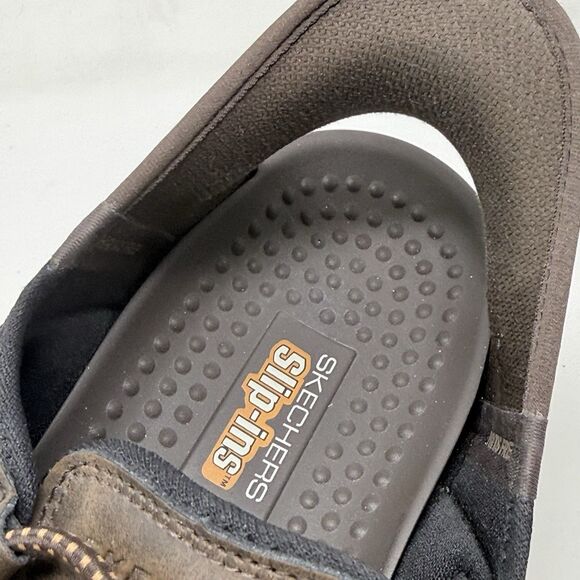 Skechers Tresmen Fisherman Sandals Mens 12 Brown Leather Handsfree Slip Ins